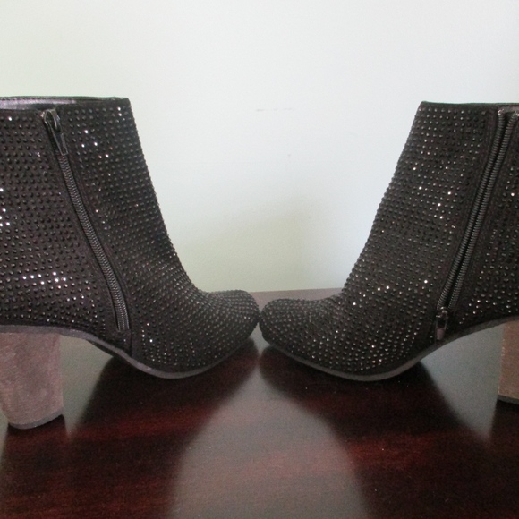 EVA AND ZOE Shoes Eva And Zoe Black Studs Booties Poshmark